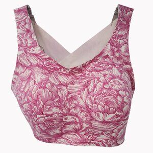 Lululemon Athletica 34DD Enlite Sports Bra Floral Bloom Pink